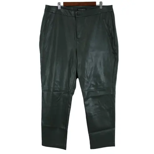 Eloquii Womens 14 Gena Faux Leather Pants Pine Grove Green High Rise Mob Wife - Image 2