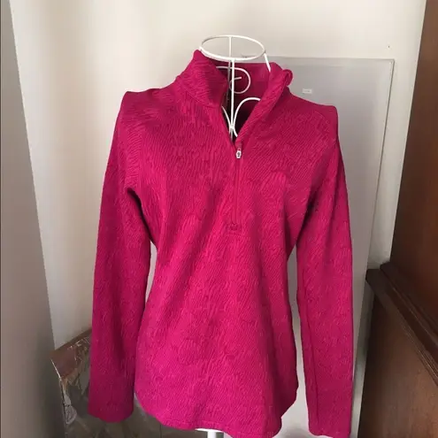 Lucy quarter zip hot pink long sleeve top size S