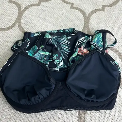 Sea Level Australia Tango DD/E cup bralette Singlet black tankini swim top Size 6