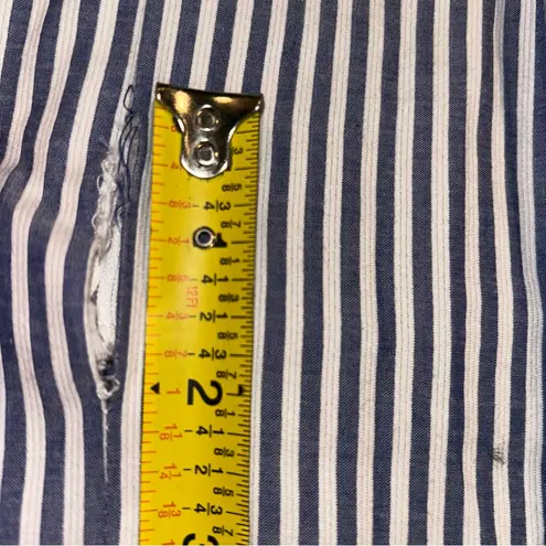 FRNCH Women’s Blue & White Striped Sundress Sz Large **see description