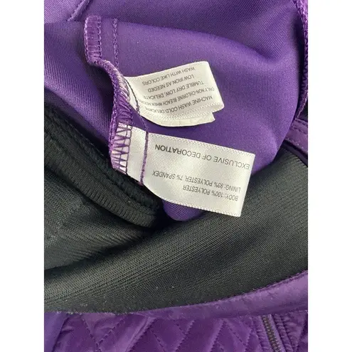 Annika Cutter & Buck Womens Convertible Jacket/Vest M Purple Quilted WeatherTec Size M