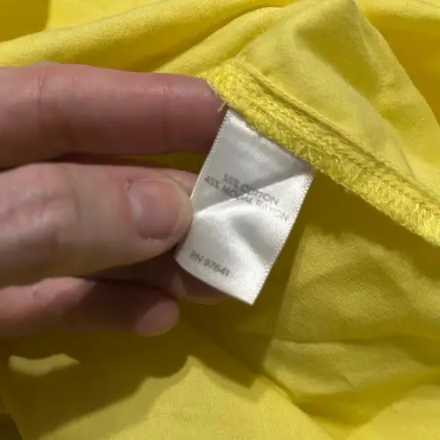 J. Jill Women's Bright Yellow Cotton Blend Oversized Popover Tunic Top Sz 2X