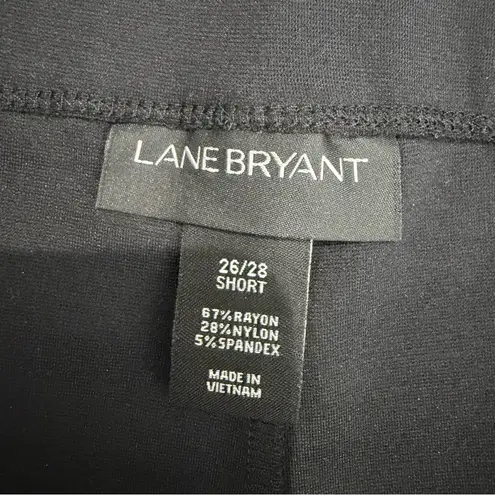 Lane Bryant NWT  Black Ponte Legging Pull On High Rise Size 26/28 Short Casual