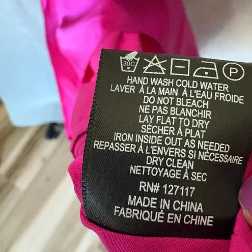 Badgley Mischka Belle Magenta Pink Maxi Skirt Front Ruched Detail Size 2 NWT