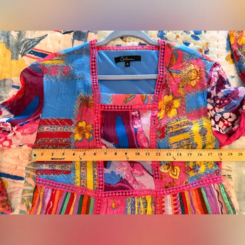 CALESSA S Fiesta Patchwork Print Boho Square