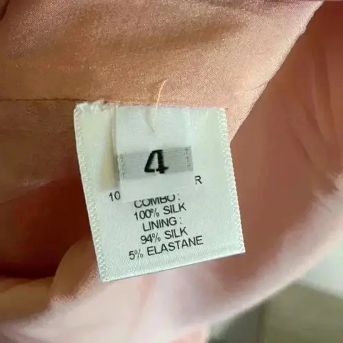 Prabal Gurung Light Pink Silk Blend Short Sleeve Mini Dress Size 4