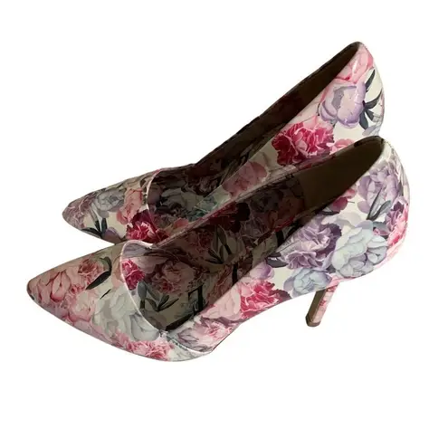 Elle Floral Print Stiletto Pointed Toe Heels Pumps Women's Size 9