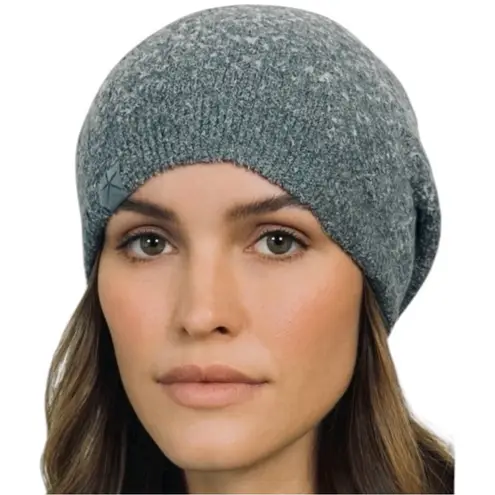 Barefoot Dreams  Cozychic Lite Confetti Beanie In Smokey Green-Fog Gray One Size