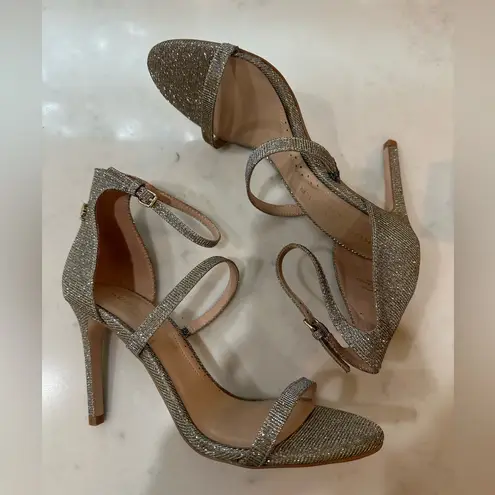 Kurt Geiger Silver Park Lane Strappy Heels Size 38 (7.5) NWOT