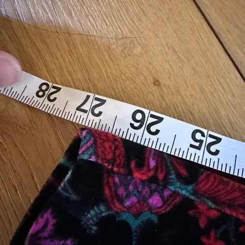 Soft Surroundings high-rise velvet floral print skinny ankle pants 2