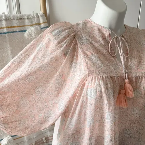 Marea Steph Blush Pink 3/4 Balloon Sleeves Slouchy Pullover Top Women’s Small