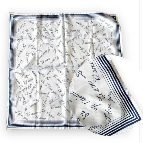 Light Blue I Love You Scarf