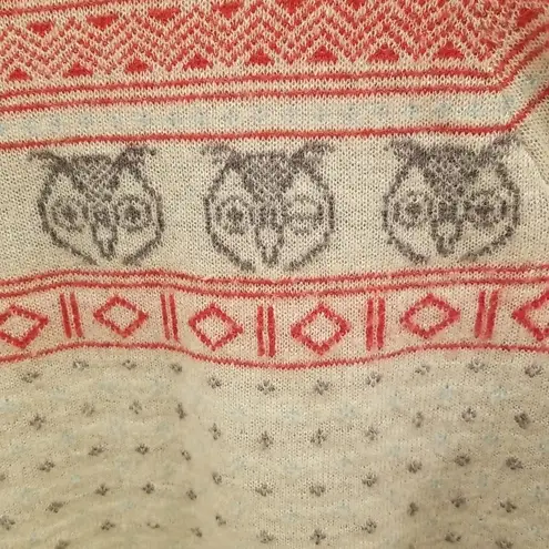 Woolrich ππ Fair Isle Sweater ~ Kitschy Owl Wink Print Medium M