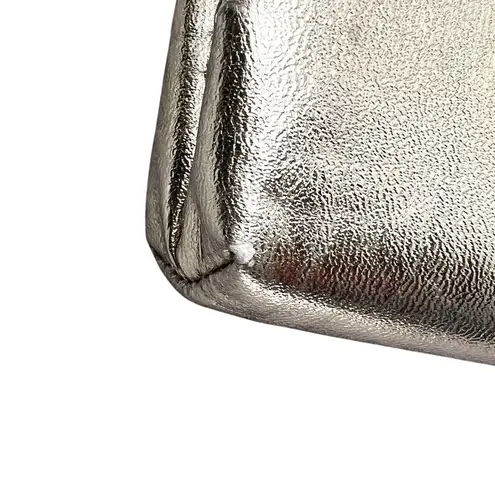 Vintage Gold Clutch Prom Purse Pocketbook 10" Kiss Lock Chain Strap Satin Glam