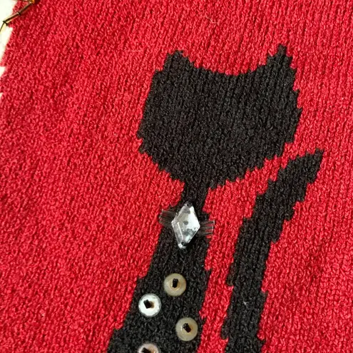 Allison Daley Cat Sweater Vest Red 2X