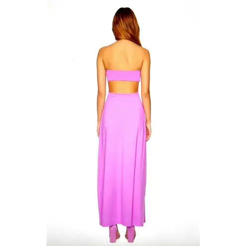 Susana Monaco Strapless Cut Out Back Maxi Dress Snapdragon L