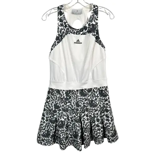 Stella McCartney x Adidas Tennis Racquet White Gray Floral Skort Dress Medium M