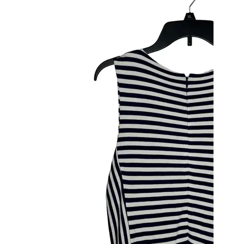 Madewell  Women T-Shirt Dress Afternoon Sleeveless Striped Pockets Pleated Large