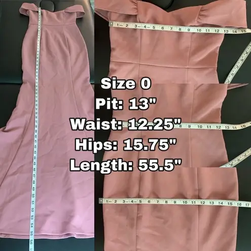 Likely Bartolli Off Shoulder Mermaid Gown Rose Pink 0 NWT