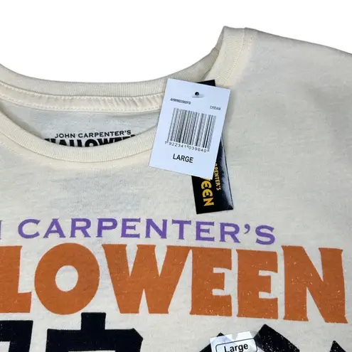 New Halloween Michael Myers Laurie Strode Graphic Tee Size Large Tan
