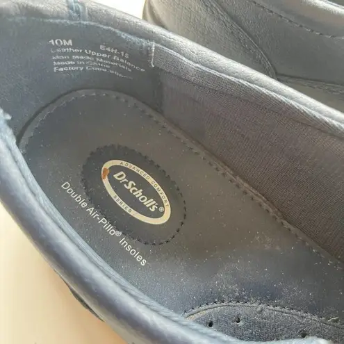 Dr. Scholls 902337 Womens Side Zipper Navy Blue Leather Comfort Loafers …