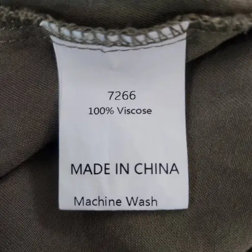 Pretty Garden Olive Green Smocked Midi Dress Size Large Green Cottagecore Dress