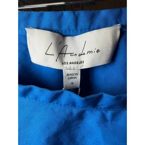 L'Academie Women's Blue Asymmetrical Mini Skirt S