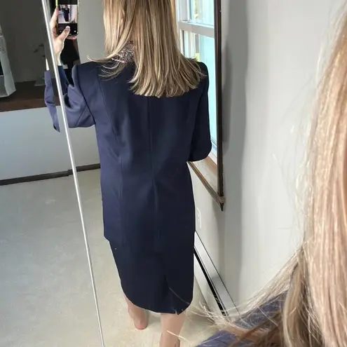 Karen Scott : Vintage Navy Pencil Skirt and Blazer Set