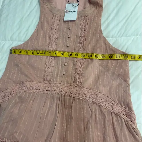 Showpo Pink Lace Ruffled Smocked Sundress Size 2