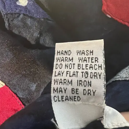 THEO Multi Color Patchwork 4 Button Vest VTG Art To Wear Artsy Festival Hippie Size M