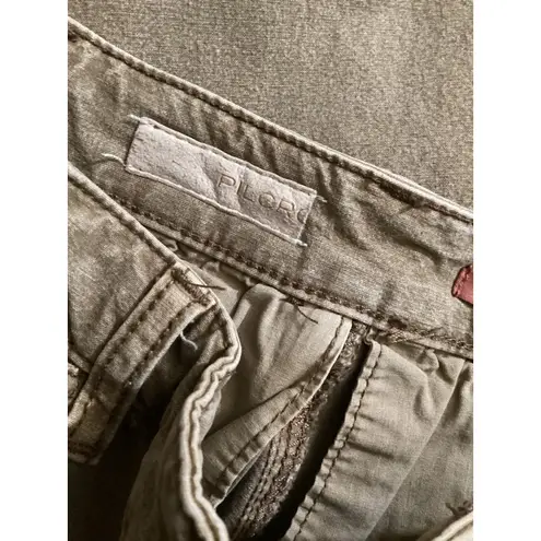 Pilcro Women Brown Wide Leg Crop Pants Size 25 Casual Boho Stretch