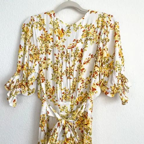 Faithfull the Brand Faithful the Brand Yellow Floral Midi Dress 