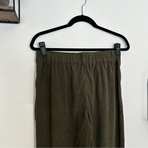Halara Olive Green Loose Fit Corduroy Pants Size Small