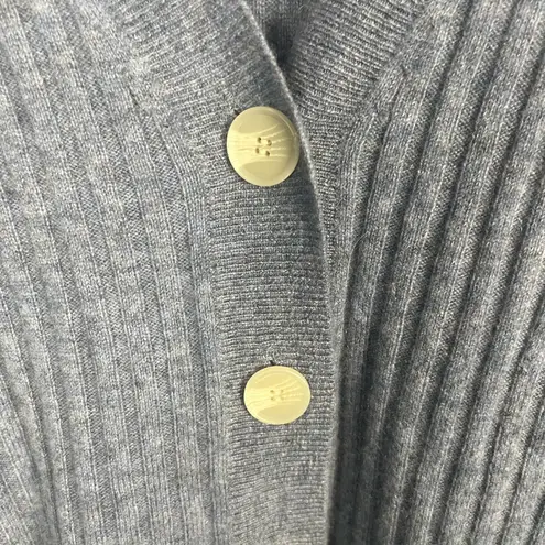 Soft by Naadam 100% Cashmere Ribbed Cardigan Cable Sleeve