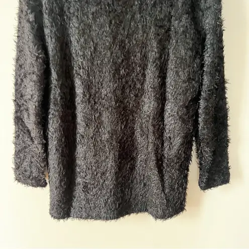 Koton Black Fuzzy Knit V