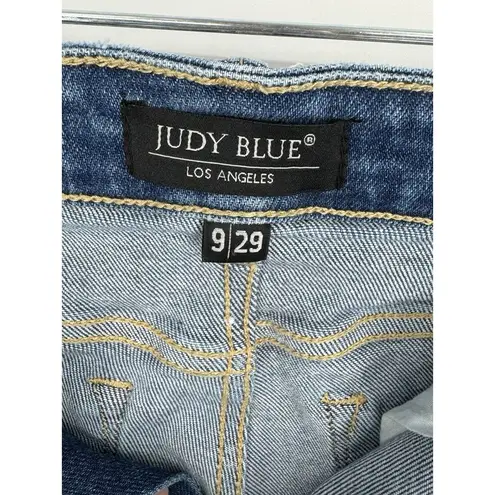 Judy Blue Slim Fit Tapered Jeans Medium Wash Size 29 Distressed