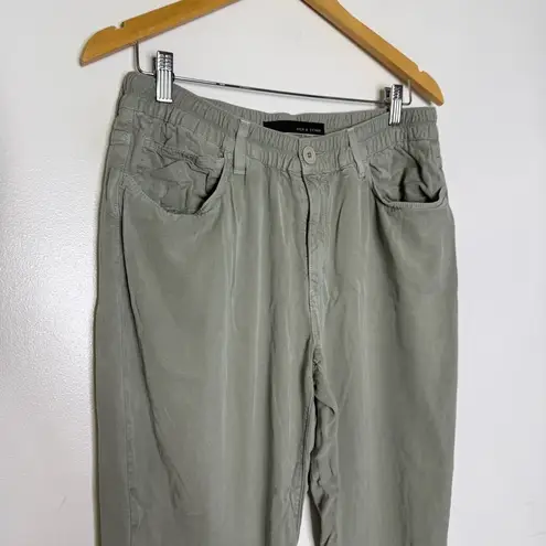 Rich & Skinny Meadow Joggers Size Medium Sage Green Stretch Waist