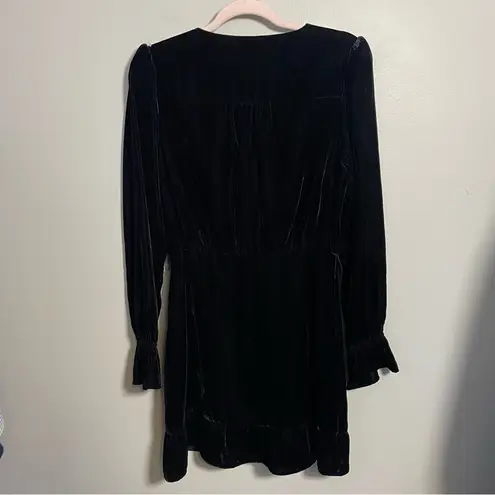 Paige  Ysabel Velvet Mini Dress long sleeve black 
Size small $299 retail