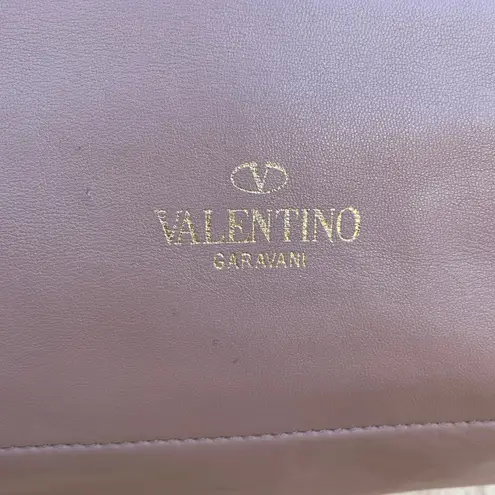 Valentino Garavani Valentino Rockstud peach beige soft smooth leather open shopper tote bag