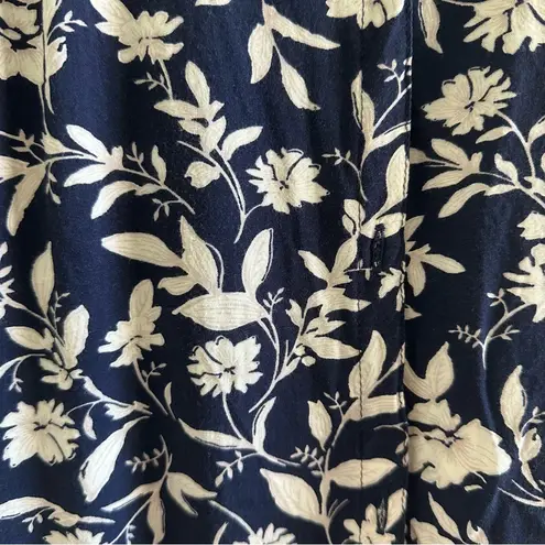 Old Navy  Navy and White Floral Blouse