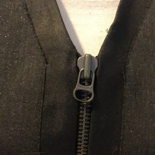 Zadig & Voltaire Deluxe Black Shimmer Zip Blazer - Size M