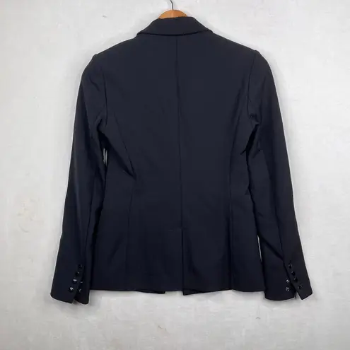Veronica Beard Black Iconic Scuba Dickey Jacket Blazer Bi-Stretch Womens Size 00