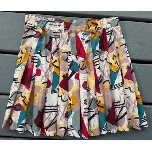 Vintage PRINCE Practice Gear Tennis Pickleball Skirt Retro Print Size Medium Red