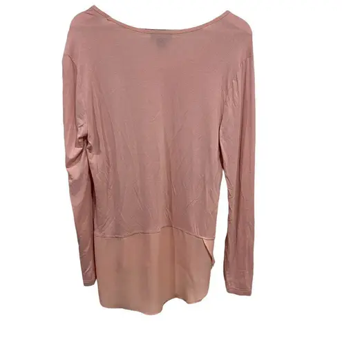 Metaphor  blush pink layered long sleeve blouse size medium