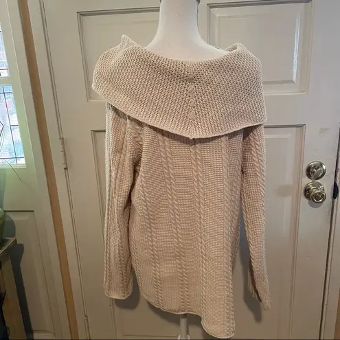 Jeanne pierre Women’s Cowl Neck Cable Knit Sweater