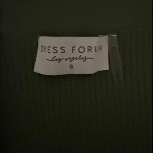 Dress Forum Maternity Green Ribbed Long Sleeve V-Neck Bodycon Dress