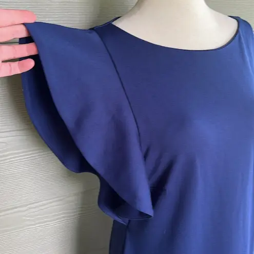 H by Halston Ponte Knit Flutter Sleeve Dress