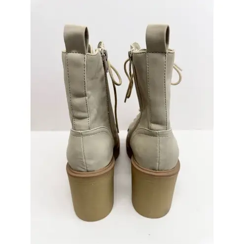 Dv by Dolce Vita Boots Size 8.5 Bone Lace Up Chunky Block Heel