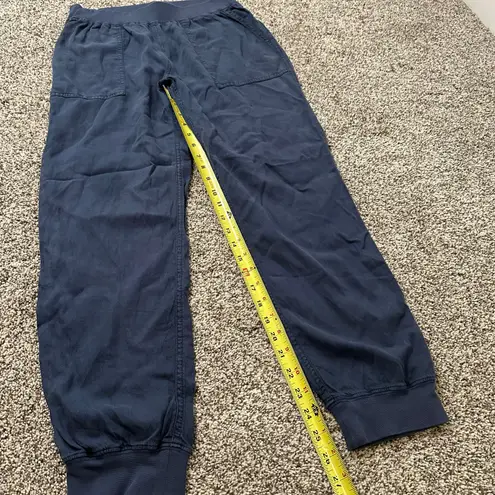 Faherty navy blue pull on linen jogger pants size M