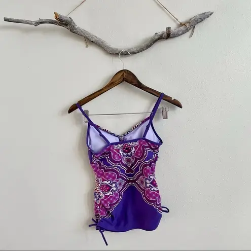 prAna 3/$20 Moorea Tankini Top in Dusted Peri Jasmine